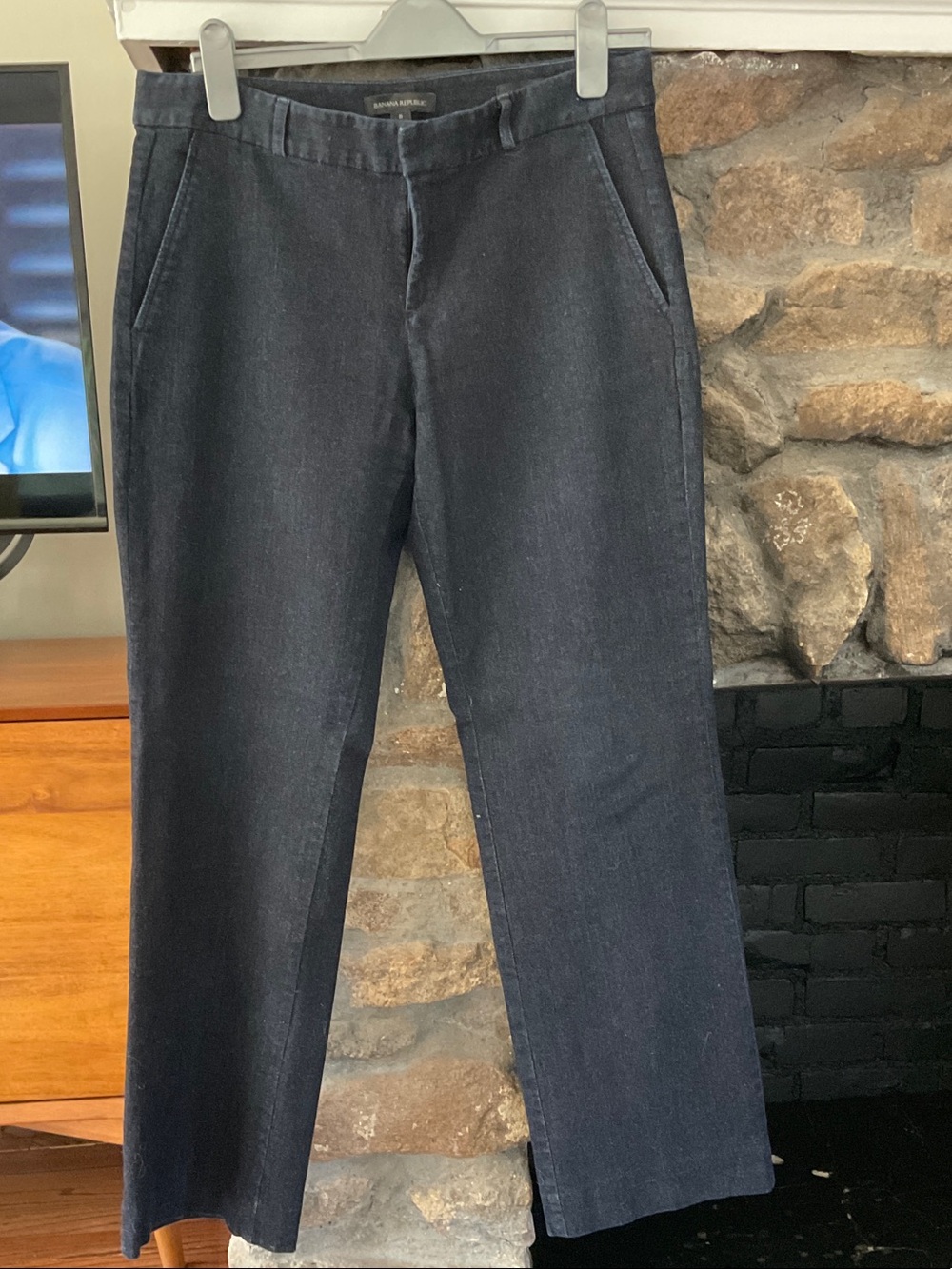 Banana Republic dark denim Logan trousers